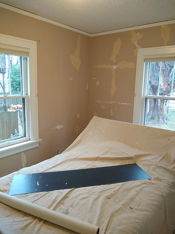 Painting and staining home improvement project